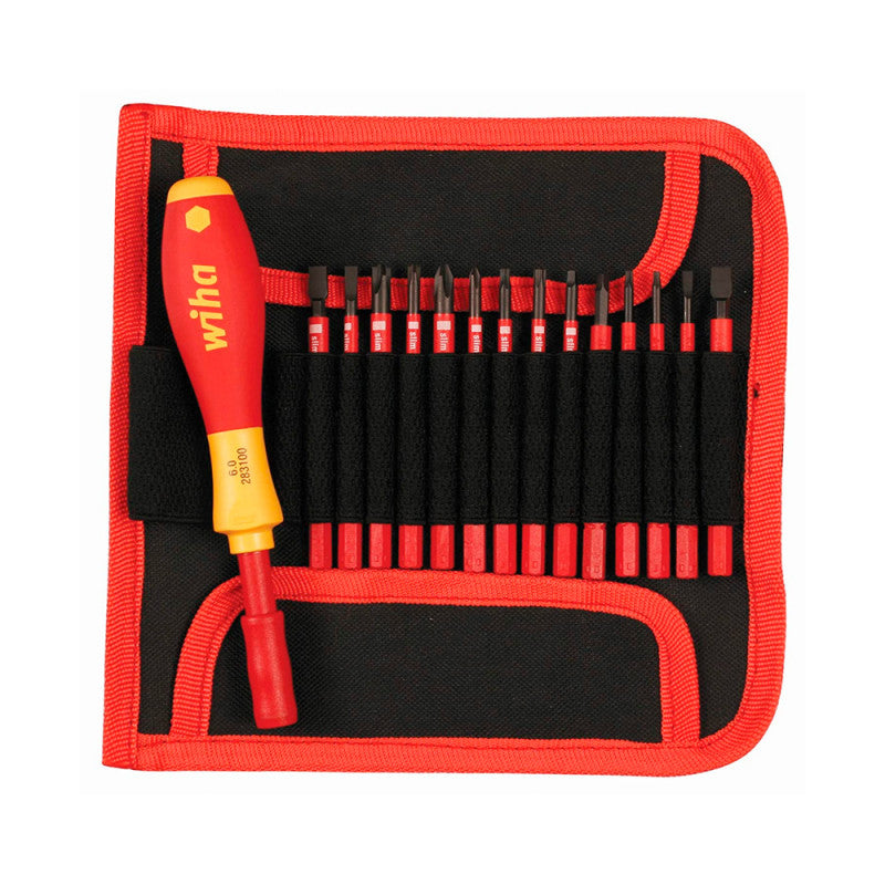 Set destornillador puntas intercambiables 15 piezas aislado WIHA