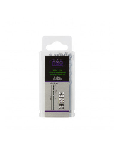 SET BROCAS HSS 5.0 mm x 10 Unidades BAR 1105