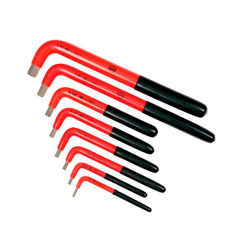 SET DE 8 LLAVES ALLEN AISLADAS A 1000V EN L. 1/8" A 1/2"
