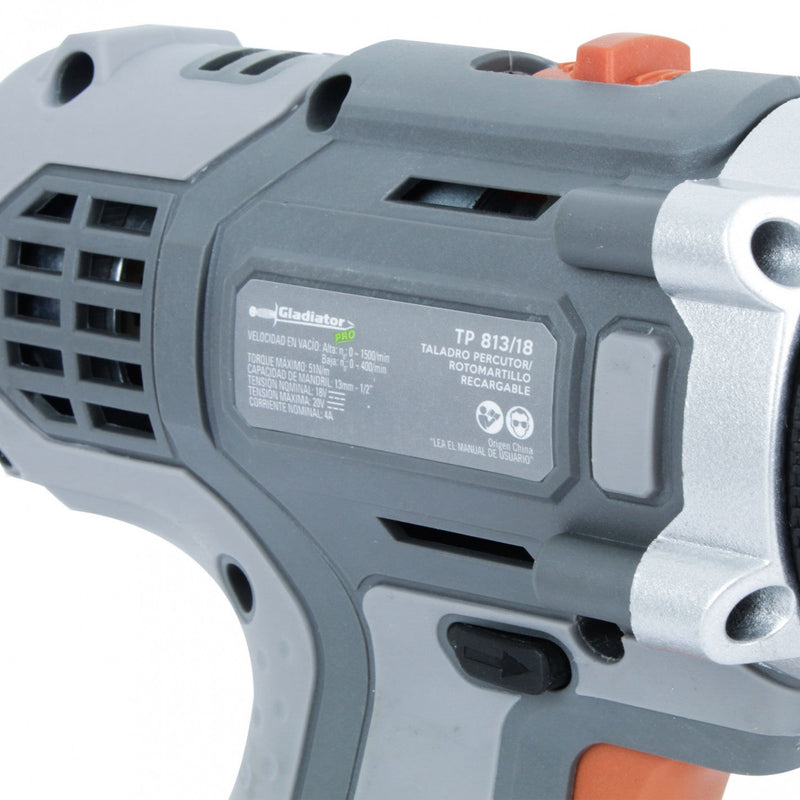 TALADRO INALAMBRICO 13mm 18v 2BAT TP813 C2