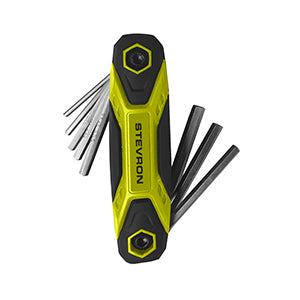 LLAVE HEXAGONAL ALLEN STEVRON PLEGABLE 1.5 - 8 MM JGO.8 PZ # BHKFLD8